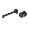 Basin Faucet Bathroom Wall Mounted Sink Faucet Crane Black Sink Faucet Hot and Cold Water Tap Brass Single Lever Brushed Black