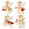 Shining Goat Hanging Ornament Set 2D Flat Christmas Tree Ornament New Keychain  Bag Charms