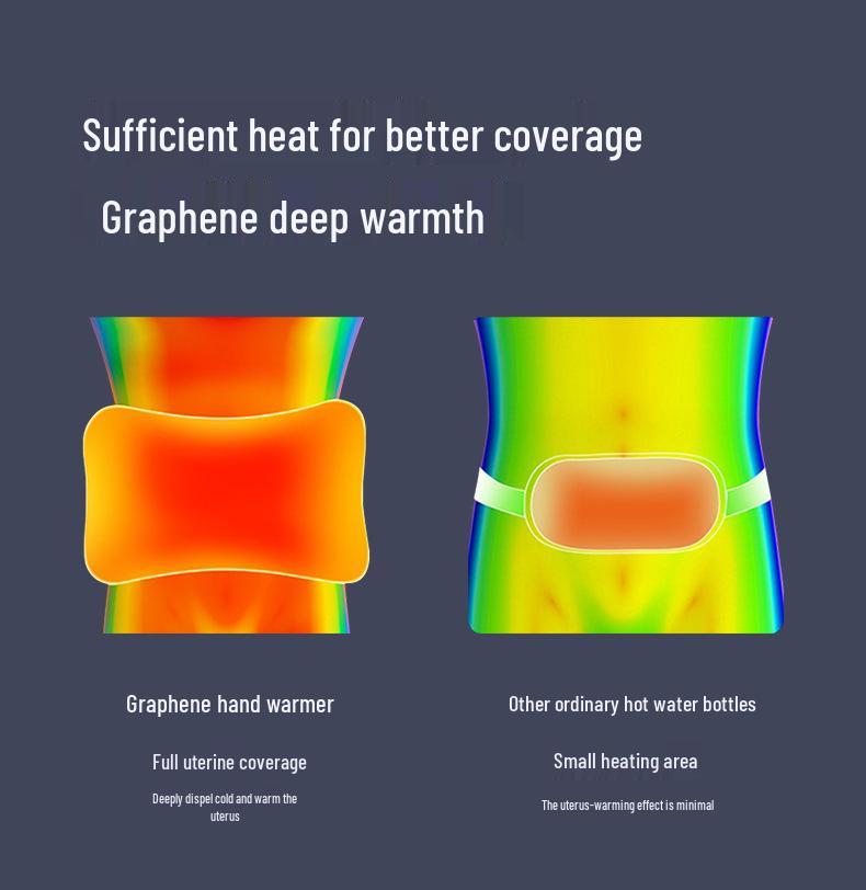 USB Rechargeable Graphene Hand Warmer Bag for Outdoor Infrared Warmth