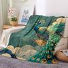 1PC Peacock Feather Pattern Blanket, Soft Warm All-Season Throw for Sofa, Bed, Car, Office, Vibrant Colorful Design, Durable & Cozy Gift for Home Deco