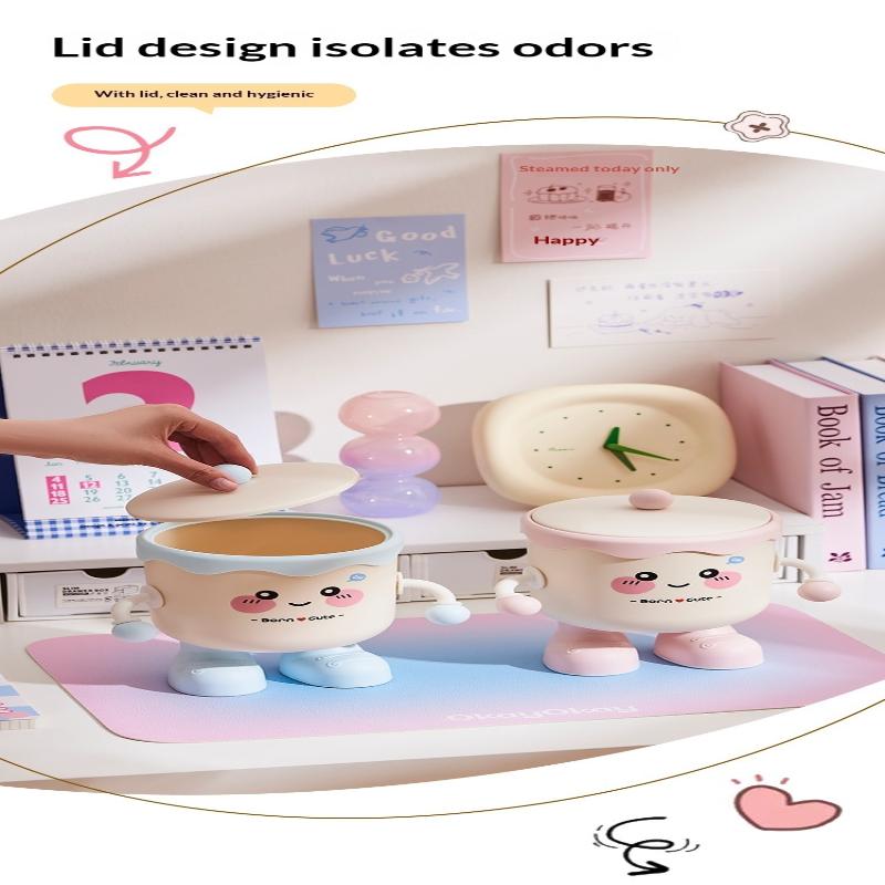 DIY Cartoon Stifthalter Kunststoff Aufbewahrungshalter Für Büro Schreibtischaufbewahrung Abfalleimer Make-up-Pinsel-Aufbewahrung