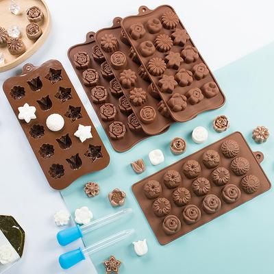 Květinová čokoládová silikonová forma DIY Mini písmeno Dinosaurus Fondánová forma Želé Sušenky Výroba svíček Dětská párty Dortová dekorace