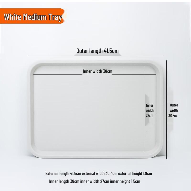 LIJIA FITMENT Rectangular Non-Slip Plastic Serving Tray