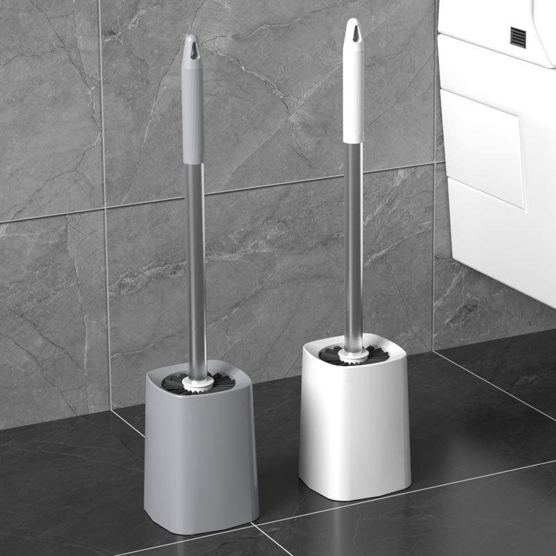 WC-Bürstenset mit Basis – Langer Griff, eckenfreie Reinigung für Badezimmer