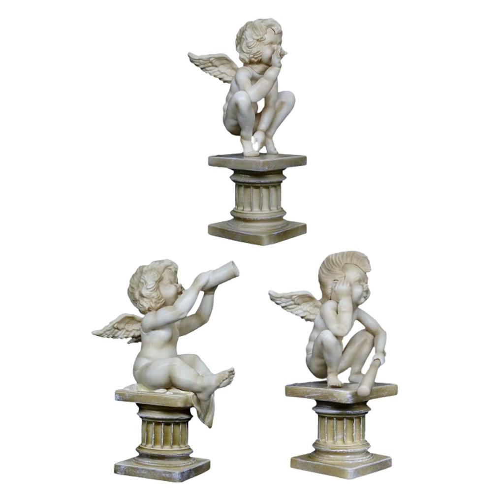 Scultura di Cherubino Regalo Festa Cucina Natale Club Bar Statua Angelo Statuetta