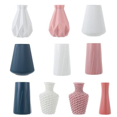 Plastic Imitation Ceramic Nordic Style Flower Arrangement Flower Vase Flower Pot Home Decoration