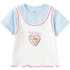 Balabala Girls' Faux Two-Piece Short-Sleeve T-Shirt