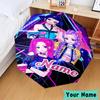 Custom Name KPop Cartoon Umbrella, Foldable Umbrella Suitable for Outdoor Shopping Travel Sports, Exquisite Gift for Family