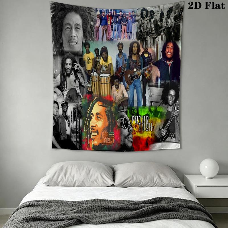 Abstract Guitarist Tapestry Urban Art Vibes Tapestry Background Cloth Fashion Print Home Decor Wall Covering Decoration Soft
