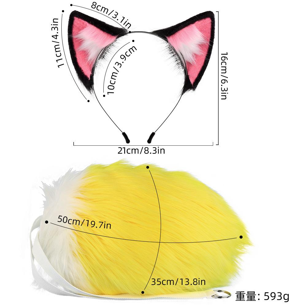 King Of Glory Daji Tail Ear Set Cos Wonder Of Time Travel Fox Beast Ear Headband Headgear