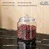 Large Airtight Storage Jar for Dried Tangerine Peel & Grains - Food-Grade PET, Moisture-Proof, Square Design