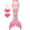 Costume da bagno da sirena per bambini, top a fascia da sirena, coda di pesce, vestito da principessa per bambine