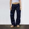 Women's Washed Retro Straight High Waist Wide Leg Loose Drape Versatile Jeans