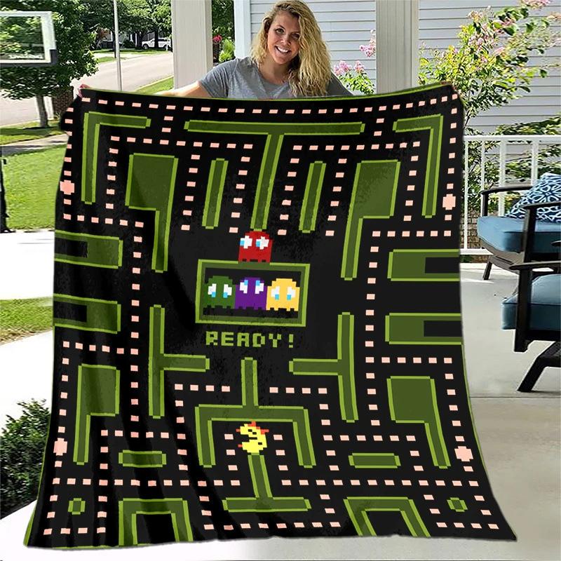 Game blanket retro game maze flannel blanket gamer blanket gift blanket