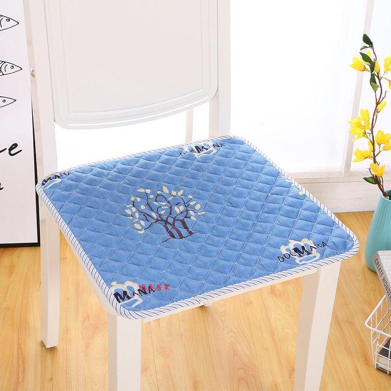 

Fabric Summer Non-Slip Cotton Computer Machine Washable Long Pad Blue tree 20*34cm3