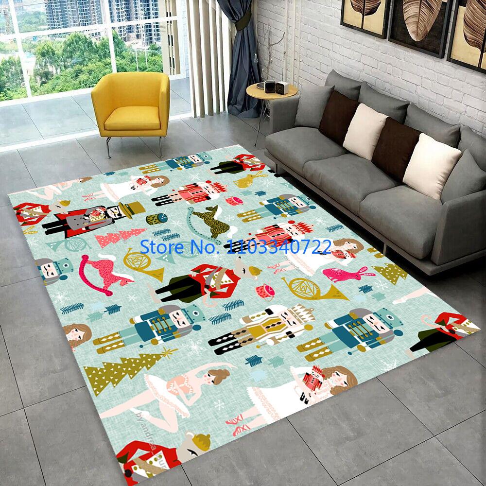 

3D мультфильм Щелкунчик Рождественская елка коврик ковры 120x160 см Декор для гостиной детская спальня диван детский напольный коврик A 40x60cm