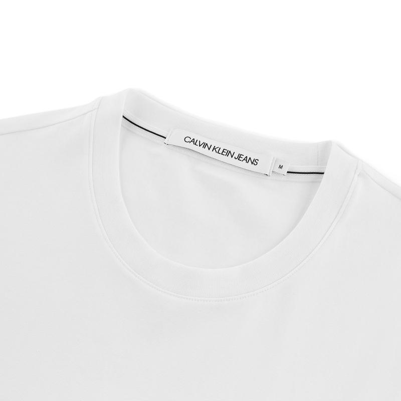 Calvin Klein Letter Print Breathable Short Sleeve Cropped Top Unisex tops White J314764YAF