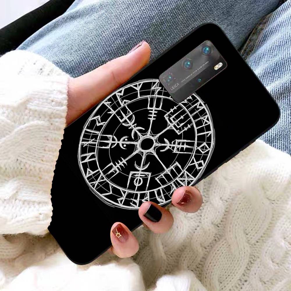 V-Viking V-Vegvisir Logo Phone Case For Huawei P 8 9 10 20 30 40 50 Pro Lite Psmart Honor 10 Lite 70 Mate 20lite