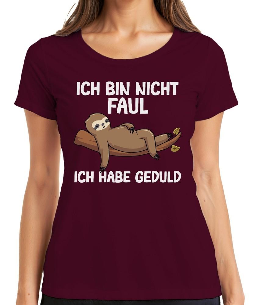 Not Lazy I Have Patience Sloth Gift Idea Funny Saying Ladies Tshirt