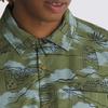 Vans Davista Buttondown Shirt Graffiti Print Short Sleeve Men Shirts Olive-Green VN000G7GAMB