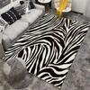 Zebraprint Patroon tapijt Antislip vloerkleed geschikt voor woonkamer en slaapkamer banken