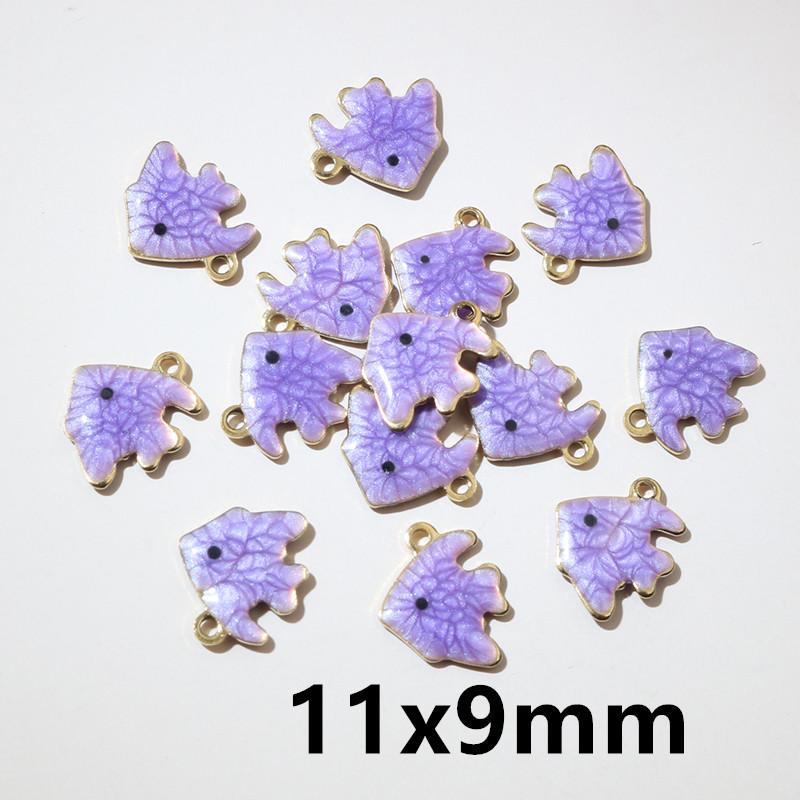 20pcs 11x9mm Stainless Steel Fish Enamel Charms Pendant Stainless Steel DIY Jewelry Making Accessories Findings