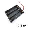 18650 Battery Storage Box Case DIY 1/2/3/4 Slot Way DIY Batteries Clip Holder Black Plastic Container with Wire Lead 2Pin Q1