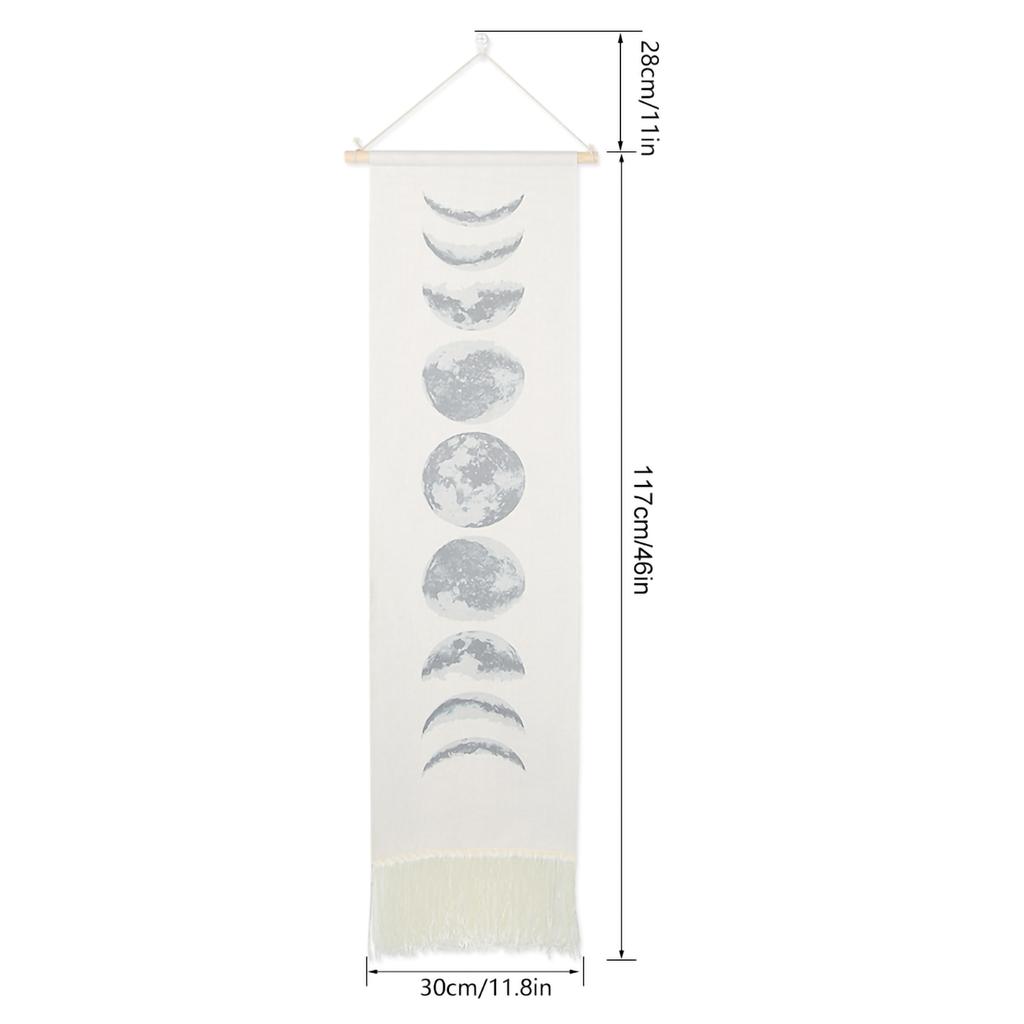 Household Handcraft Moon Cycles Pattern Wall Decorative Hanging Tapestry Room Decoration