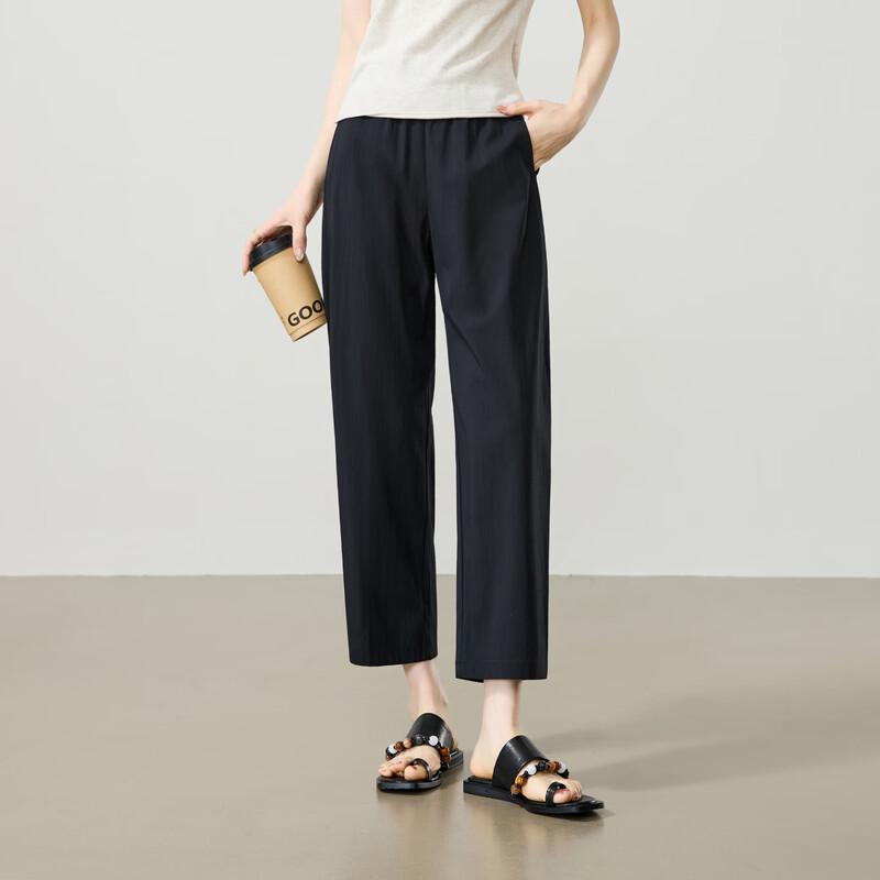 

ESE-Y Women s Lightweight Silk Blend Harem Ankle Pants 28S Low