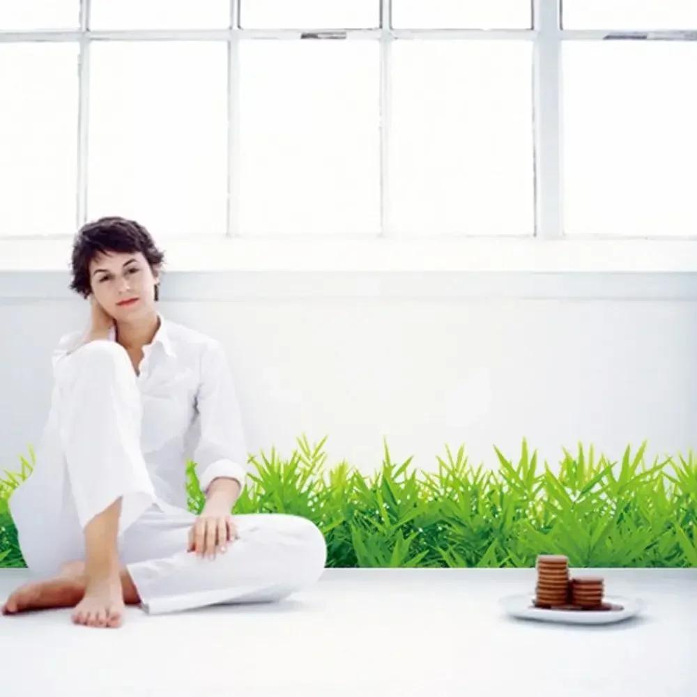 3D Frisches Grünes Gras Wandaufkleber Fußleiste PVC Sockelleisten Kinder Wohnzimmer Schlafzimmer Badezimmer Küche Kinderzimmer Balkon Wohnkultur