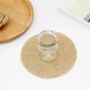 10Pcs Round Linen Jute Burlap Table Placemat Table Mat Dinner Table Tea Cup Plates Mat Home Wedding Birthday Party DIY Decor