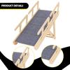 Wooden Pet Stair Portable Stable 2 in 1 for Cars Small and Older Animals 4 steps