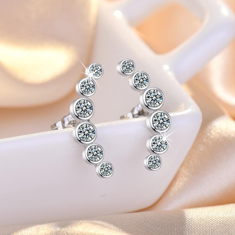 925 Silver Earrings stud High Quality For Women Exquisite Student Girlfriend Jewelry Accessories Wedding Fashion Gift