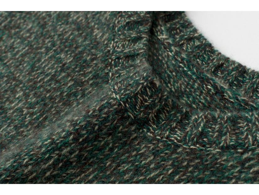 Women's Plus Size 100% Pure Cashmere Thickened Marl Yarn 5-Gauge Loose Sweater