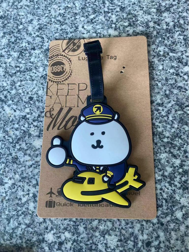 Chiikawa Cute Bear & Hachi Usagi Luggage Tag PVC Pendant