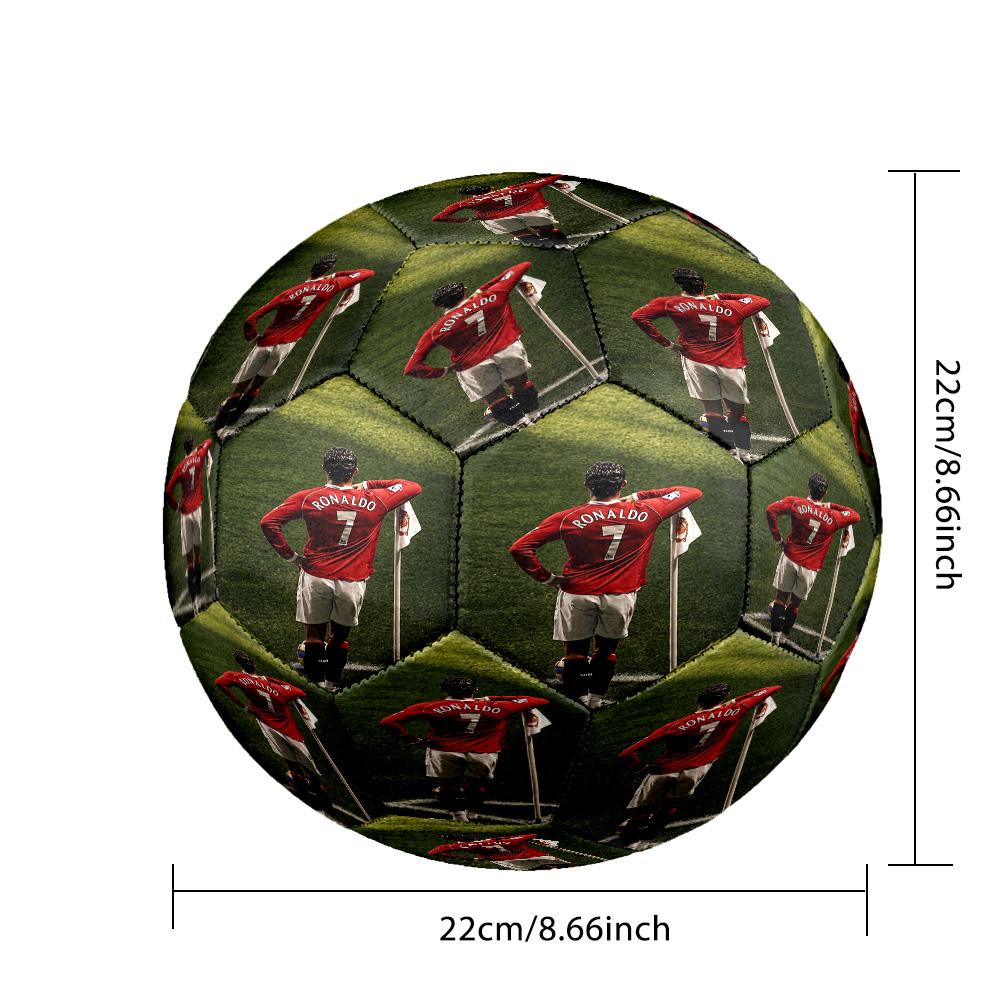 Ronaldo's Soccer Mastery Soccer Ball Size 5 Football Machine-Stitched Indoor/Outdoor Universal Football Unique Gift for Soccer Lovers