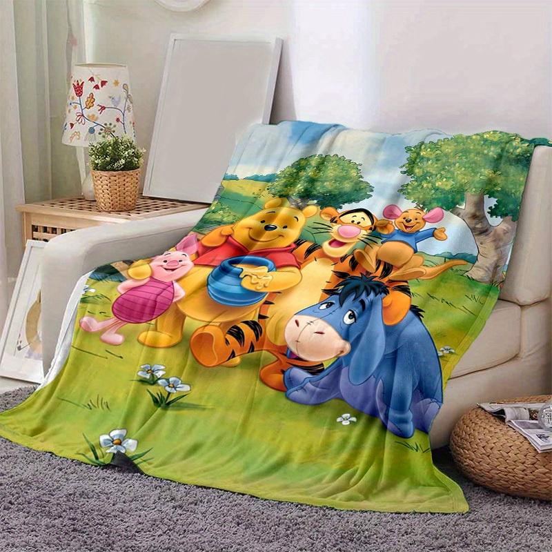 

1pc. Cartoon Winnie The Pooh Family Blanket, Home Decor Gift for All Seasons,Soft Flannel Throw Blanket, Versatile & Cozy for Bedroom, Livin 100x150cm