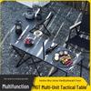 Compact Folding Picnic and Camping Table Set with Tactical Lamp Stand