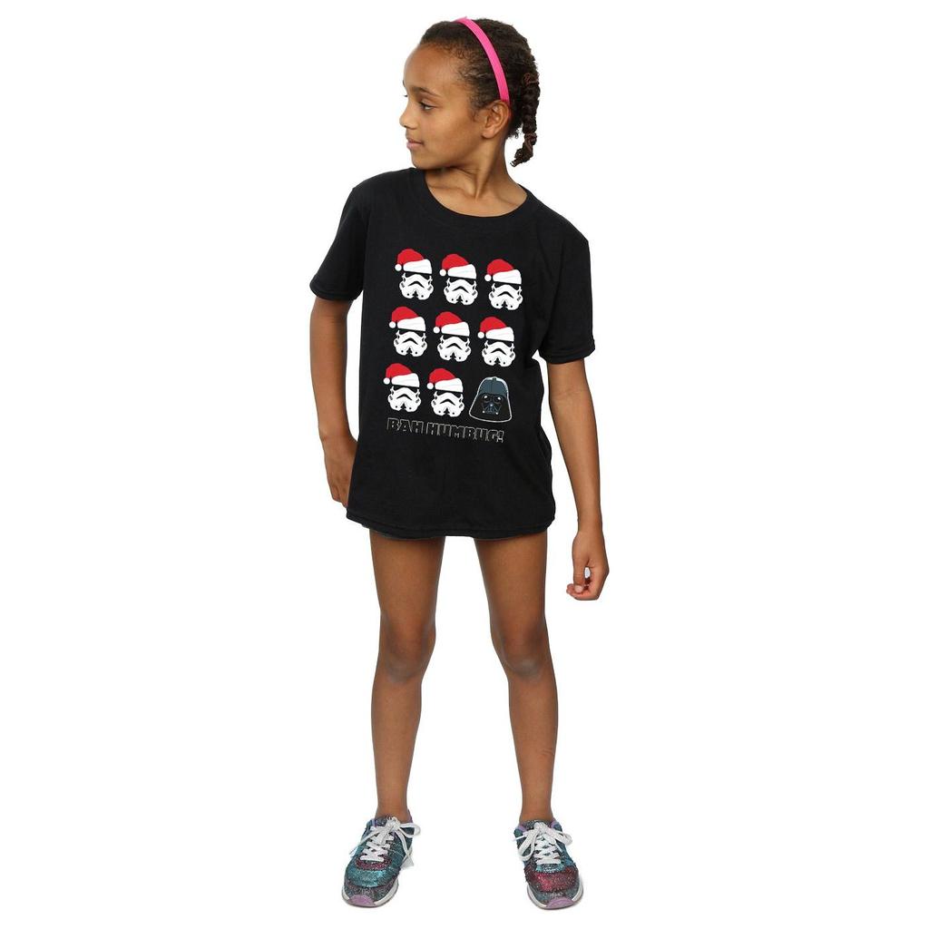 STAR WARS Weihnachts-Humbug-Baumwoll-T-Shirt für Mädchen