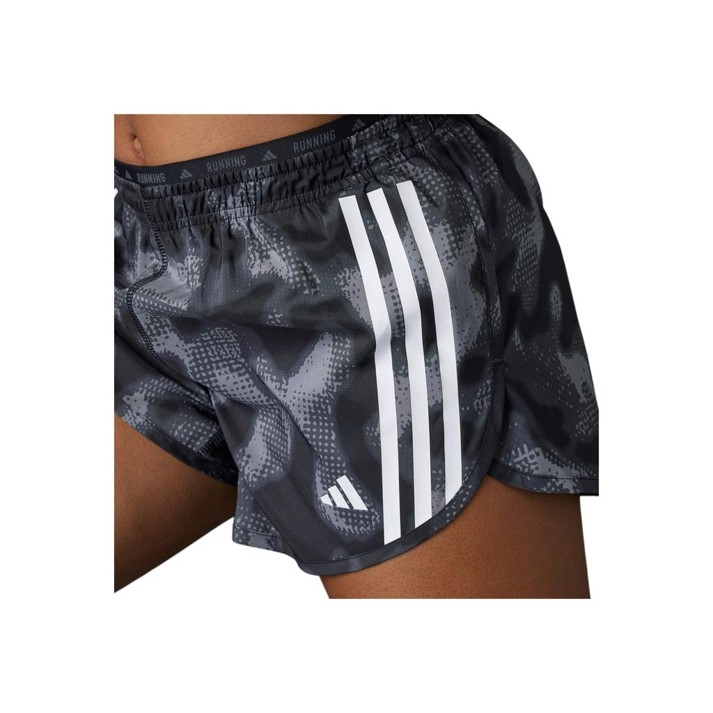 Adidas Elastic Striped Straight Casual Shorts Women Shorts Black IK5011