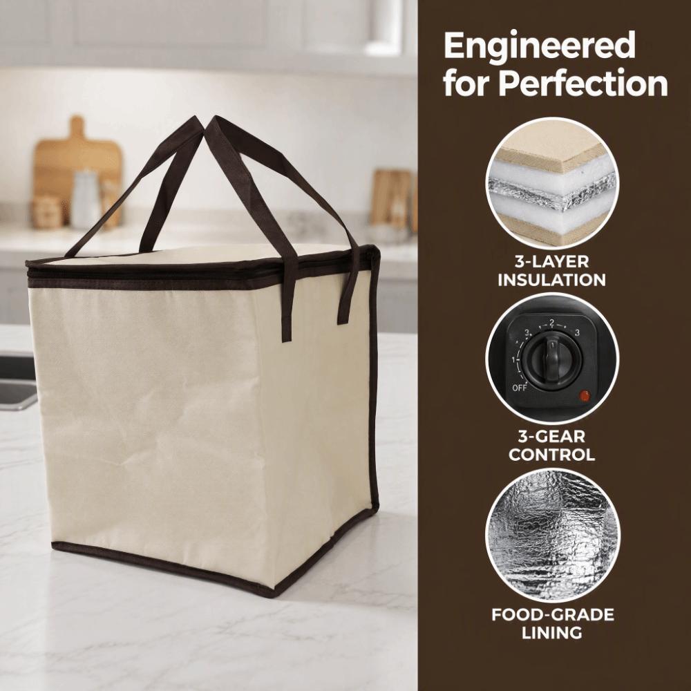 3 Gear Temperature Control Dough Proofer 30L Capacity Dough Warming Box  Bread Pizza Bun Making