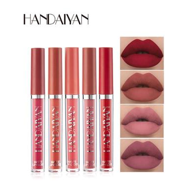 Frauen neue stil Make-Up 12 Farbe Matte Lip Glasur Set Matte Wasserdicht Nicht-stick Tasse Luft Samt Lip Gloss lippenstift Erröten