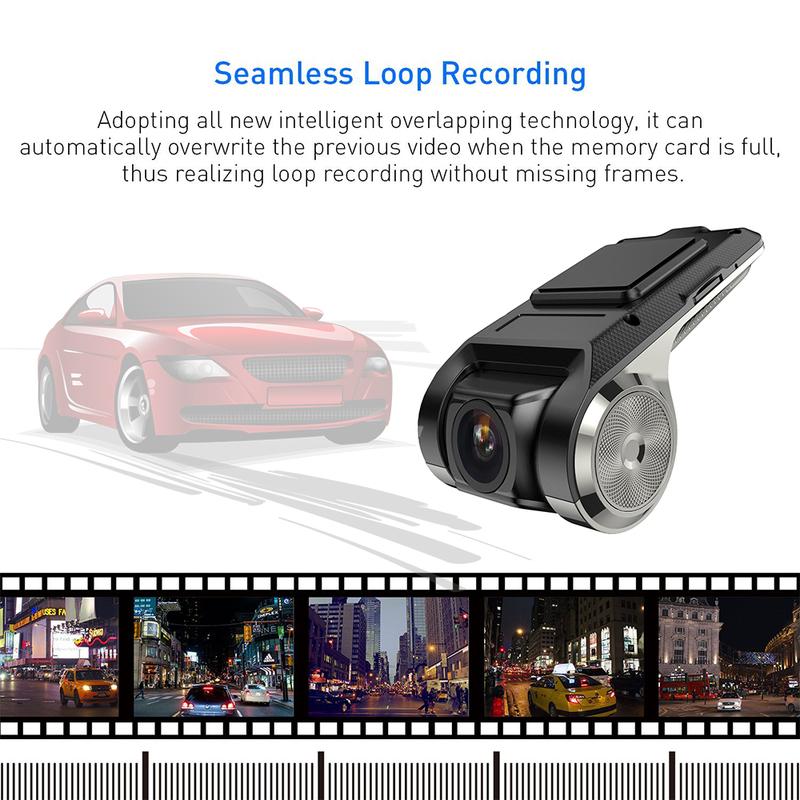 USB 1080P Car DVR For Android Media Navigator Dash cam Camera Driving Recorder Comes with ADAS Driving Assistance Function