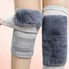 Faux Rabbit Fur Thermal Knee Sleeves Elastic Knit Fleece Knee Pads Knee Warmers  Outdoor Activities