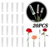 Nuevos 20 Piezas Tubos de Agua para Flores de Plástico con Tapas de Silicona, Frascos Florales Transparentes Reutilizables Para la Conservación de Flores y Plantas