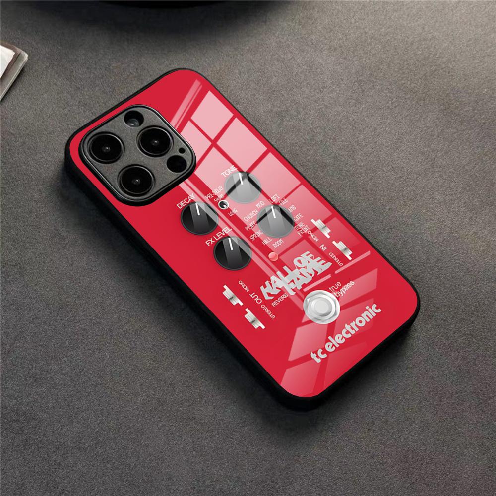Fashion Effect Box Guitar Phone Case For 17 Pro Max IPhone 16 Pro 14 12 11 13 Mini X XR XS 15 Plus SE Glass Cover