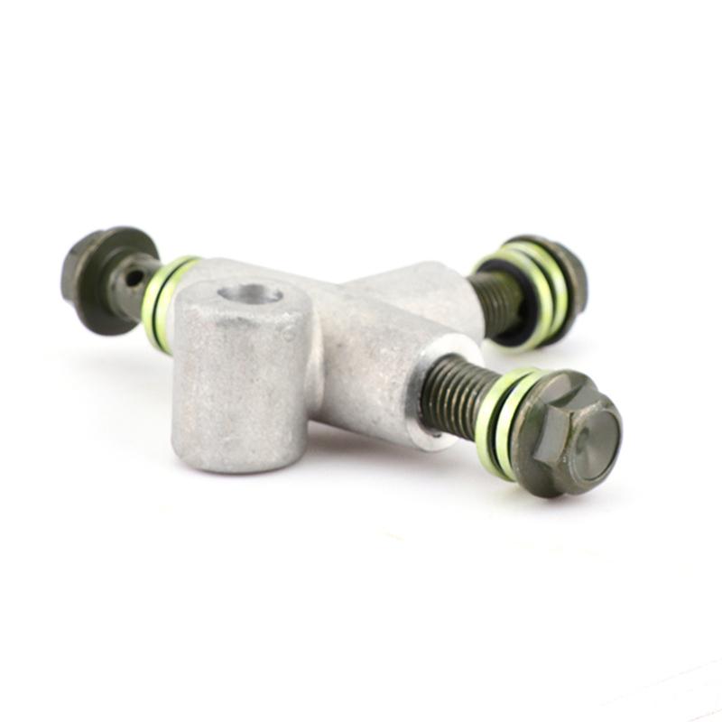 ATV Kart Hydraulic Brake Line Tee Hose Connector 3 Way T Adapter With M10x1.25 Banjo Bolt