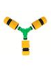 PVC 3-Way Hose Splitter Quick Connector Green Garden Water Pipe Adapter, Car Wash & Irrigation Tool for Outdoor Gardening Suppli
