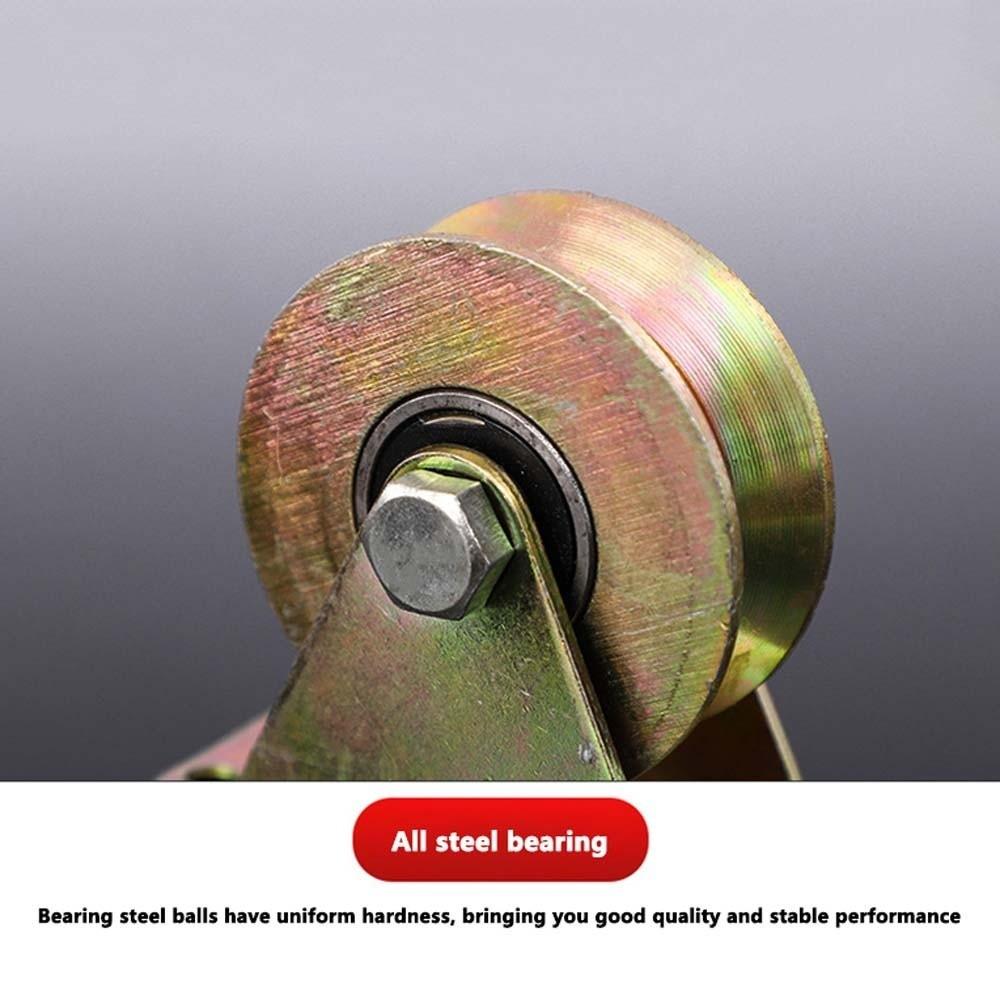 2pcs Smooth Rolling V Sliding Track Wheels Heavy Duty Sliding Door Metal Rollers Crane