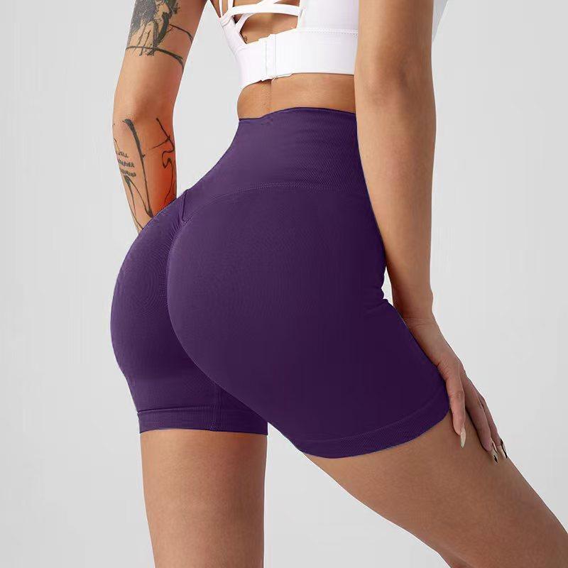 

Sports shorts New high waist hip lift fitness pants women s sports belly riding leggings peach hip yoga three-point shorts XL size (65kg-72.5kg)